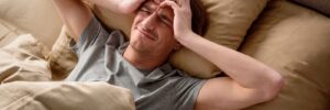 Man battling bout of depression in bed