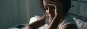Woman with Problems Sleeping due to Anxiety