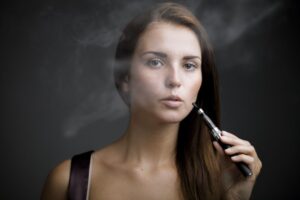woman smoking e cigarette