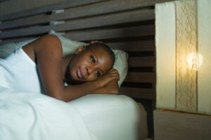sad and unmotivated woman