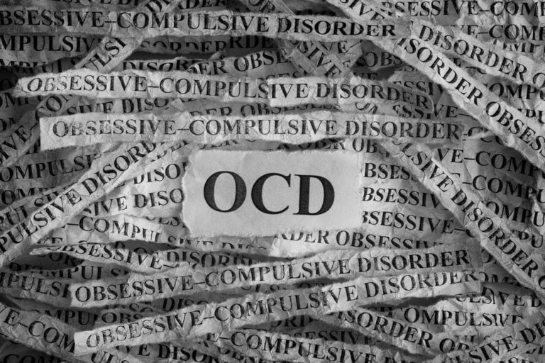 strips of paper saying obsessive compulsive disorder