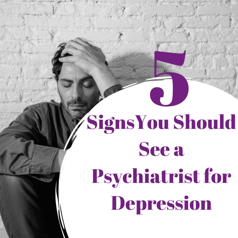 Title banner for "5 signs you should see a psychiatrist for depression"