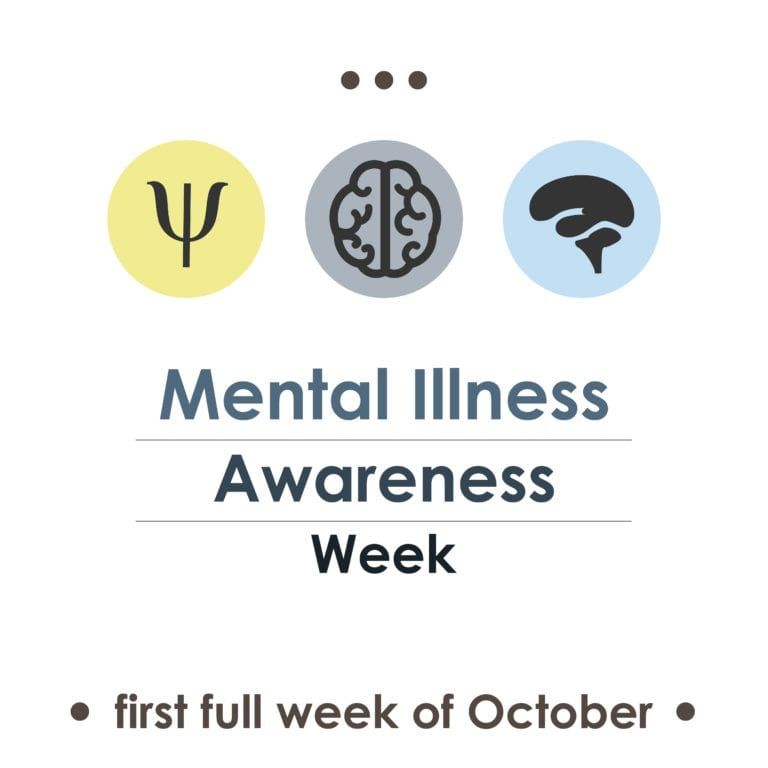 Banner for mental illness awareness week in October