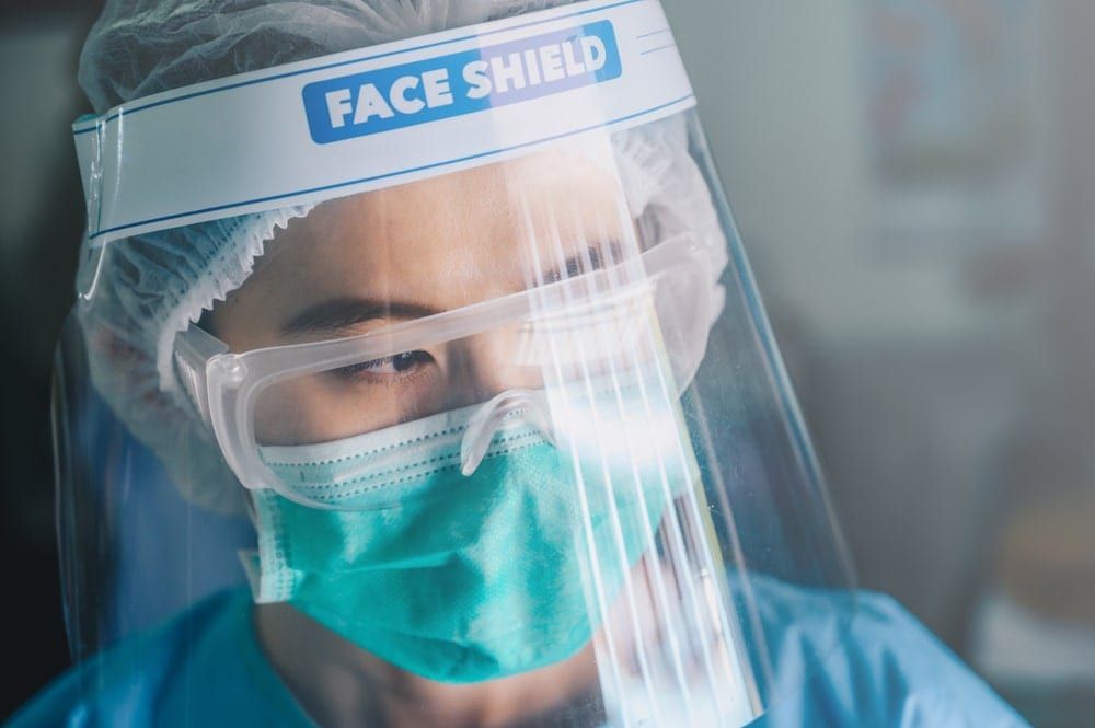 healthcare worker wearing personal protective equipment