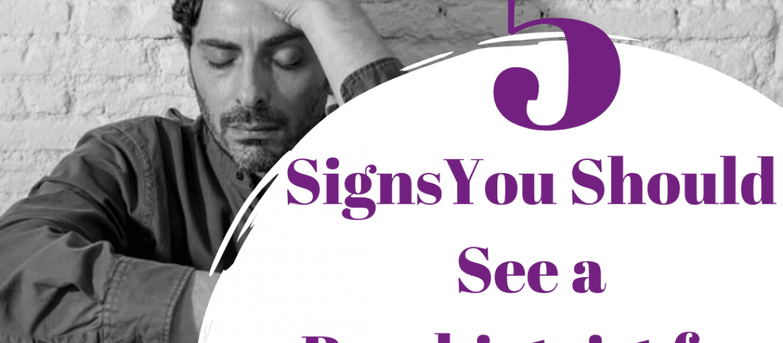 Title banner for "5 signs you should see a psychiatrist for depression"