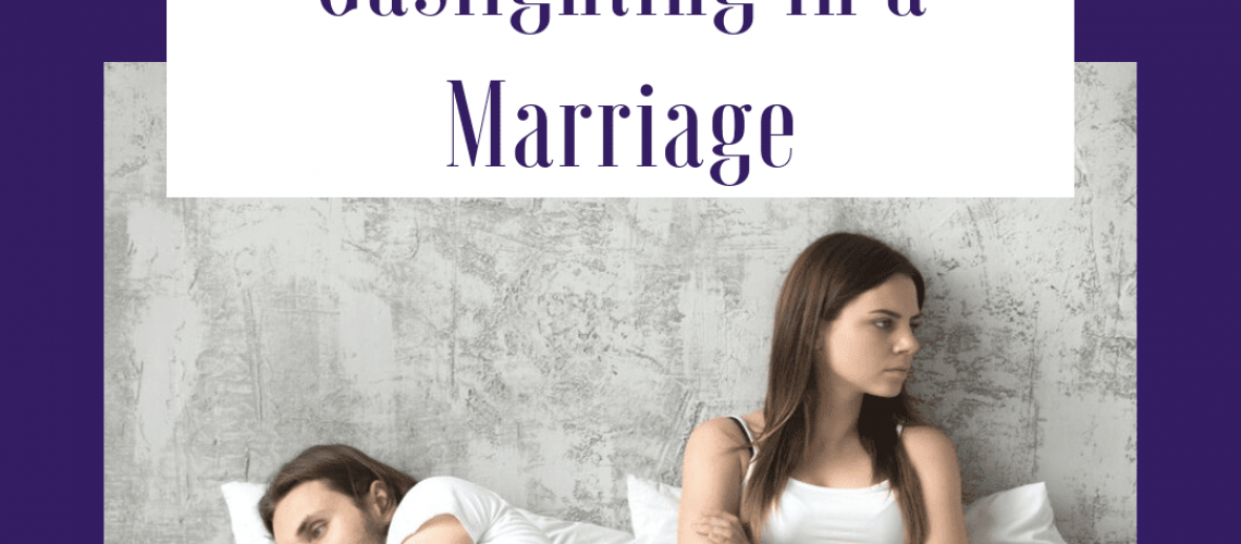 title banner for "how to deal with gaslighting in a marriage"